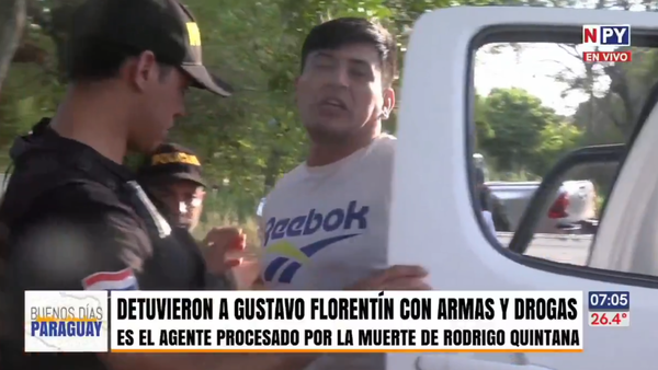 ¿De policía a microtraficante? Detienen a Gustavo Florentín con armas largas y drogas