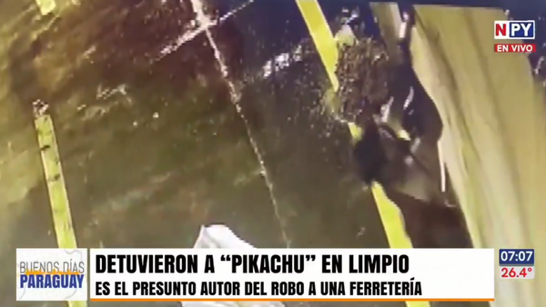 Detienen a alias “Pikachu” por hurto a una ferretería en Limpio