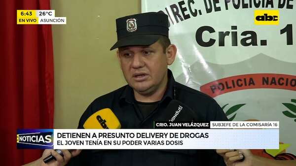 Video: Microtraficante usó moto de aplicación para repartir drogas y cayó en un control policial - ABC Noticias - ABC Color