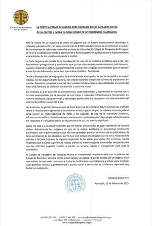 “La Justicia no puede ni debe ser un negocio ni un mecanismo de extorsión”
