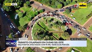 Colapso vial en Ciudad del Este: algunos puntos registran 70.000 vehículos diarios - ABC TV - ABC Color