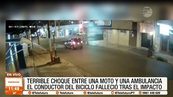 Terrible choque entre una moto y una ambulancia en Itauguá
