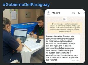 Hospital Regional de Encarnación refuerza vacunación con recordatorios y aplicación a domicilio
