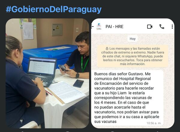 Hospital Regional de Encarnación refuerza vacunación con recordatorios y aplicación a domicilio