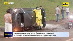 Alto Paraná: una muerte cada tres días por accidentes de tránsito - ABC TV - ABC Color