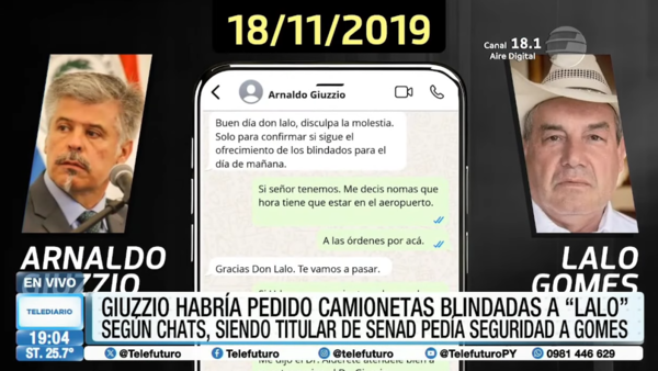 Chats entre Arnaldo Giuzzio y "Lalo" Gomes