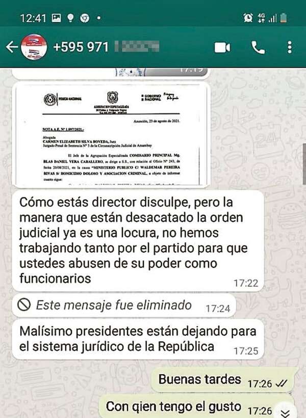 Lalo salvó 2 veces a jueza que dejó libre a Cachorrão - Política - ABC Color