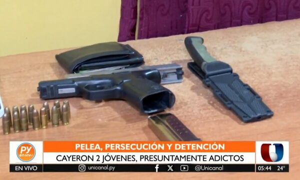 Persecución policial derivó en la detención de dos jóvenes