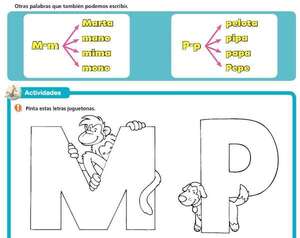 Con la letra m de mamá y la p de papá - Castellano Primer Ciclo - ABC Color