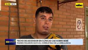 Cayó techo de ascensor en Clínicas: bebé terminó lesionado y hospital no tenía tomógrafo  - ABC Noticias - ABC Color