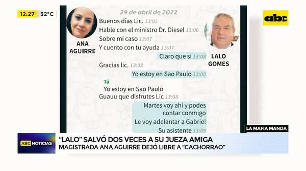 #LaMafiaManda: Lalo salvó dos veces a la jueza que dejó libre a Cachorrão - ABC Noticias - ABC Color