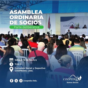 Mañana es la asamblea de Coopeduc