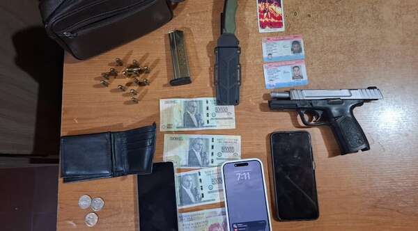 PERSECUCIÓN EN SAN LORENZO, CON DETENCIÓN DE DOS HOMBRES POR TRANSGRESIÓN DE LA LEY DE ARMAS