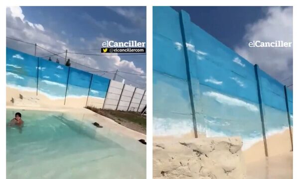 (Video) Para sofocar el calor ¡construyó una playa en su terreno!