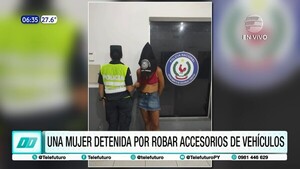 Detienen a una mujer por robar accesorios de vehículos en la Costanera de Asunción