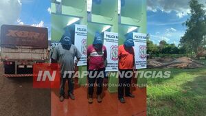 TRES DETENIDOS POR SUPUESTO DESVÍO DE CARGA DE SOJA - Itapúa Noticias