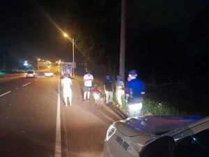 Motociclista resultó herido en un accidente sobre la Ruta PY01