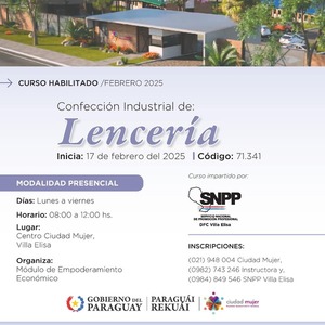 Inician curso de lencería en Ciudad Mujer - .::Agencia IP::.