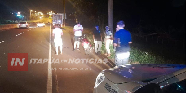 MOTOCICLISTA RESULTÓ HERIDO TRAS ACCIDENTE SOBRE RUTA PY01 - Itapúa Noticias