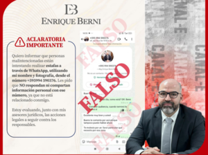 EL DR. ENRIQUE BERNI DESMIENTE CHAT FALSO ATRIBUIDO A SU NOMBRE