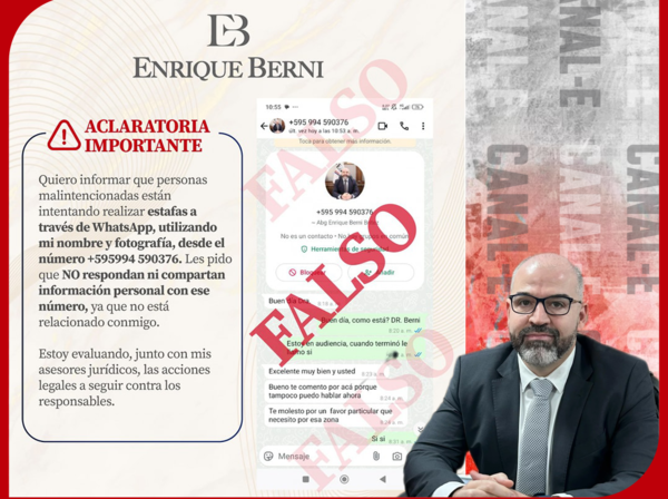 EL DR. ENRIQUE BERNI DESMIENTE CHAT FALSO ATRIBUIDO A SU NOMBRE
