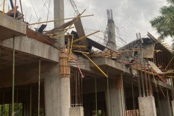 Derrumbe en obra de la Facultad de Ingeniería de la UNA deja un herido