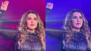 La señal que hizo Alicia Villarreal en un concierto y que puso en estado de alerta al rollete