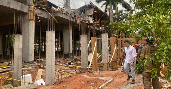 Diario HOY | Derrumbe de obra en el campus de la UNA deja un trabajador herido