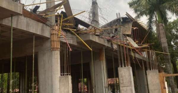 La Nación / Un trabajador resultó herido en derrumbe de obra dentro del campus de la UNA