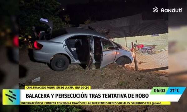 (Video) Balacera y persecución tras intento de robo en CDE