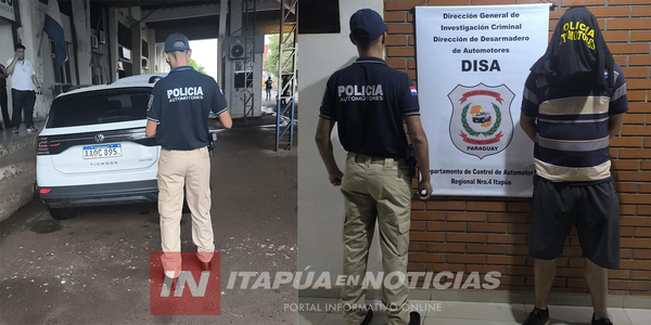 HOMBRE FUE DETENIDO EN LA ADUANA DE ENCARNACIÓN CON VEHÍCULO ROBADO