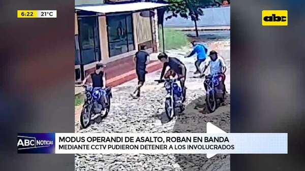 Video: Detienen a asaltantes involucrados en el robo de una moto - ABC Noticias - ABC Color