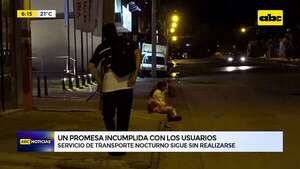 Promesa incumplida: servicio de transporte nocturno sigue sin implementarse  - ABC Noticias - ABC Color