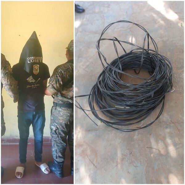 Robó cable preensamblado del cementerio municipal de Loreto y quedó detenido