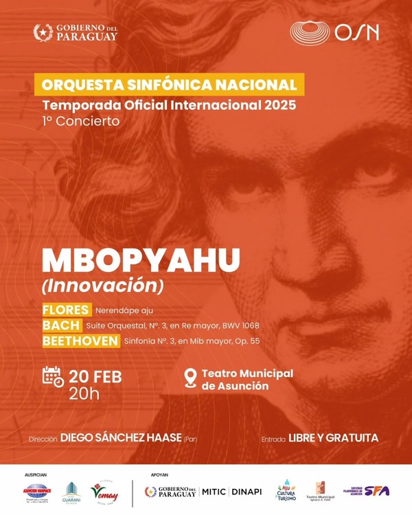 Sinfónica Nacional dará inicio a su temporada oficial 2025 con "Mbopyahu" - .::Agencia IP::.