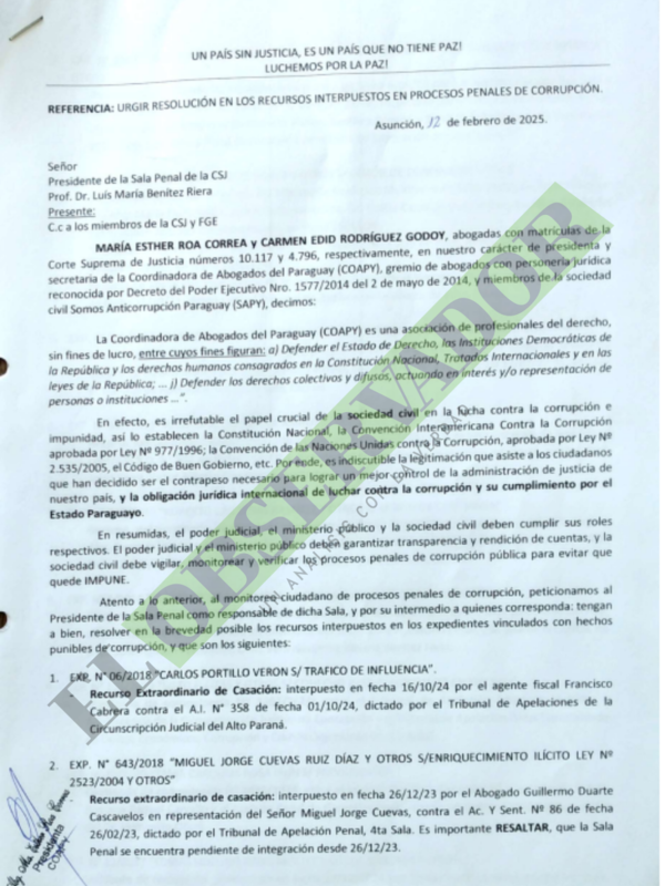 Presentan urgimiento para destrabar expediente de “Ñoño” Núñez