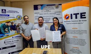 UPE Franco firma convenio con el Instituto Técnico del Este (ITE)