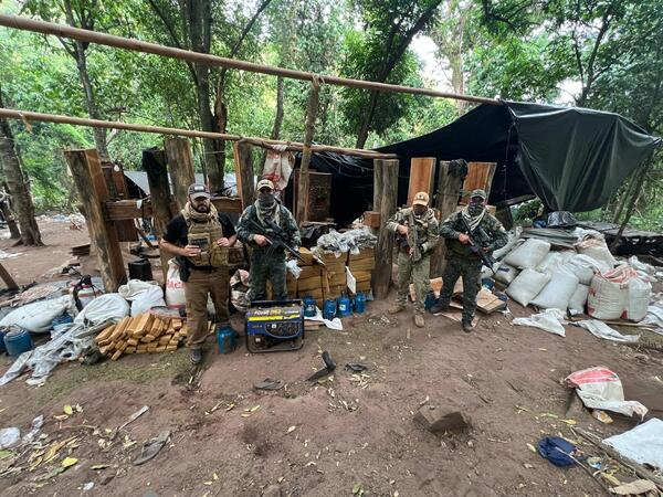 Desmantelan campamentos clandestinos de producción de marihuana en Cerro Guasú