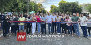 B° SAN MIGUEL DE CAMBYRETÁ MEJORA SU INFRAESTRUCTURA CON NUEVO EMPEDRADO