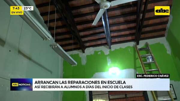 Video: Reparan escuela de Asunción a días del inicio de clases - ABC Noticias - ABC Color