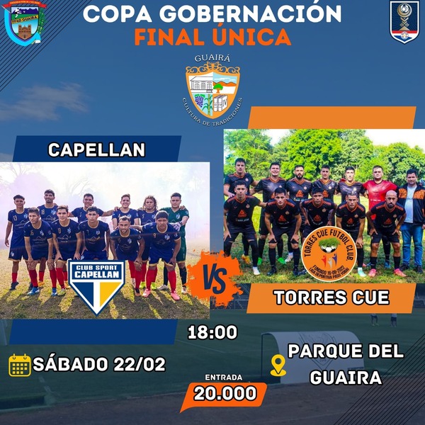 Final de la Copa Gobernación. El premio para los finalistas