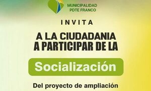 Invitan a participar de la convocatoria del proyecto de ampliación de la avenida Monday