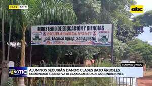 Video: escuela de Coronel Oviedo continuará dando clases bajo los árboles por falta de respuestas del MEC - ABC Noticias - ABC Color