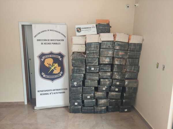 Incautan casi mil kilos de marihuana dentro de una vivienda en Ciudad del Este - trece