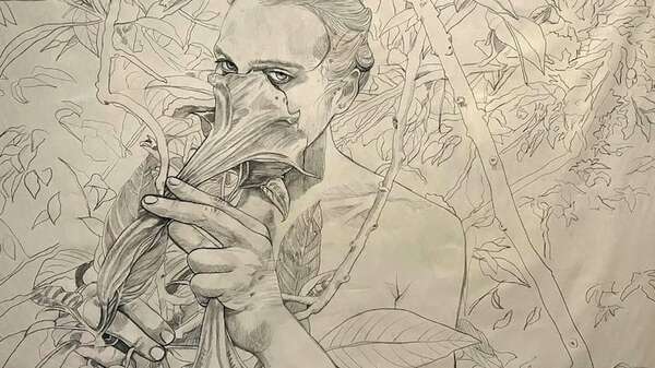 “El revés de los sudarios”: grafito, amor y belleza en la nueva muestra individual de Hugo Cataldo Barudi - Artes Plásticas - ABC Color