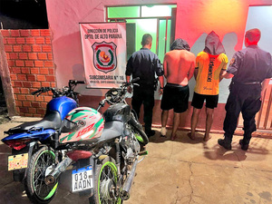 Atrapan a dos delincuentes y recuperan una motocicleta robada en Ygauzú - La Clave