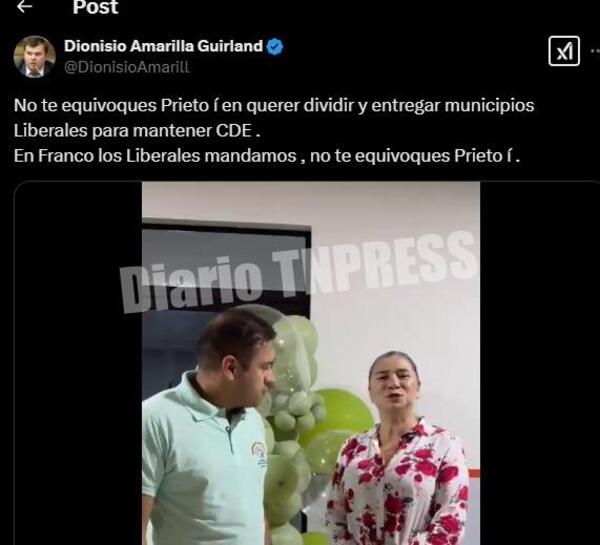 Advierten a Miguel Prieto por querer dividir a liberales en Pdte. Franco, con Mabel Otazú – Diario TNPRESS