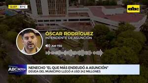 Nenecho admite endeudamiento pero asegura ser el intendente que más obras ejecutó  - ABC Noticias - ABC Color
