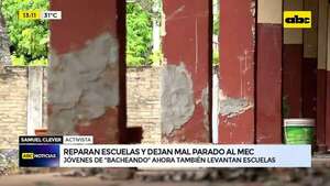Sociedad civil hace trabajo del MEC: jóvenes reparan escuelas a días del inicio de las clases - ABC Noticias - ABC Color