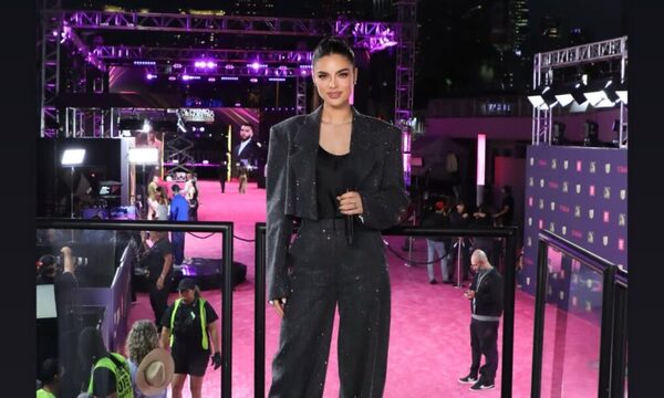 (GALERÍA) Los preparativos de Nadia Ferreira para presentar esta noche el Premio Lo Nuestro